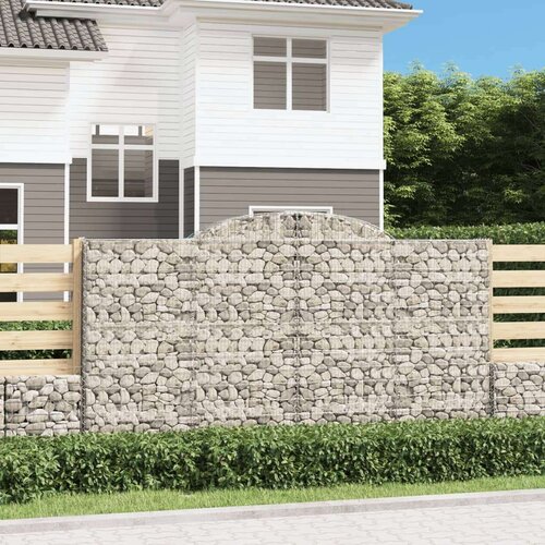  Obokane gabion košare 4 kosi 300x50x160/180 cm pocinkano železo Cene