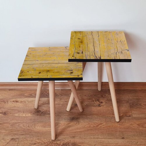 Hanah home set klub stočića 2Shp127, 2 komada, Žuti Cene