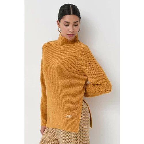 Michael Kors Vuneni pulover za žene, boja: narančasta, topli, s poludolčevitom