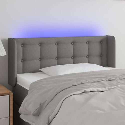  LED posteljno vzglavje temno sivo 103x16x78/88 cm blago, (20736011) Slike