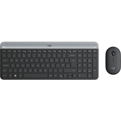 Logitech MK470 US Bežična tastatura i miš, Crni Cene