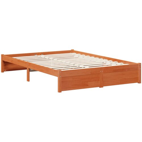  Krevetna konstrukcija s ladicama Vosak smeđa 150 x 200 cm Slike