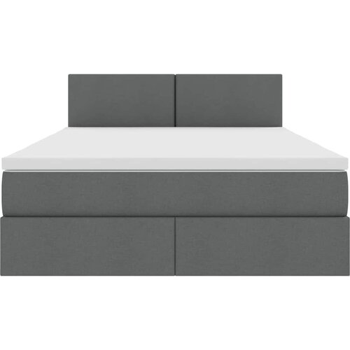  Krevet s prostorom za pohranu s LED-om Tamno siva 140 x 200 cm Slike