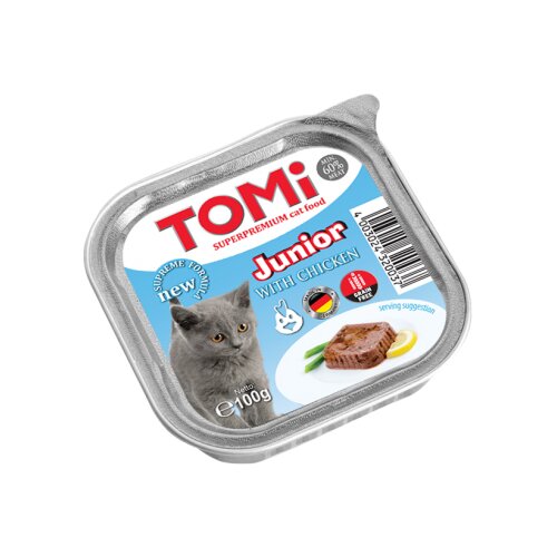 Tomi cat kitten piletina pasteta 100g hrana za mačke Slike