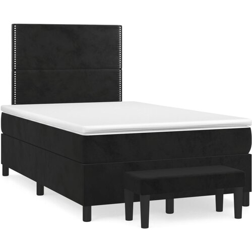 Maison Chic Box spring postelja - Vzmetna postelja z vzmetnico črna 120x200 cm žamet SL7962, (21886868) Cene