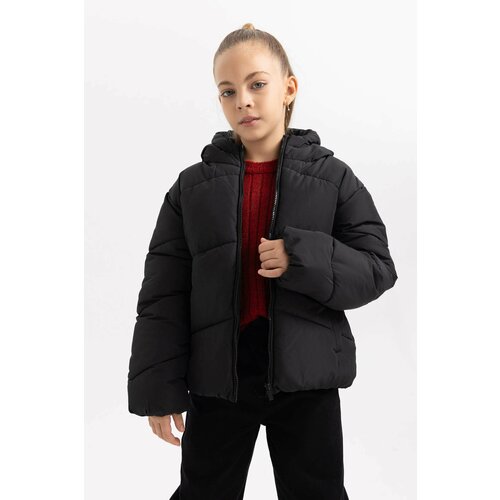 Defacto Girl Waterproof Hooded Puffer Jacket Cene