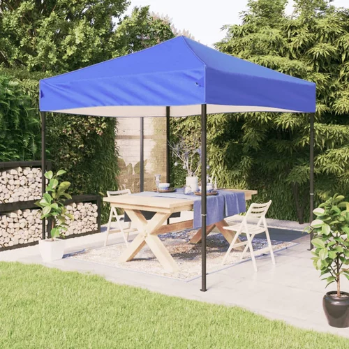 vidaXL Zložljiv vrtni šotor moder 2x2 m