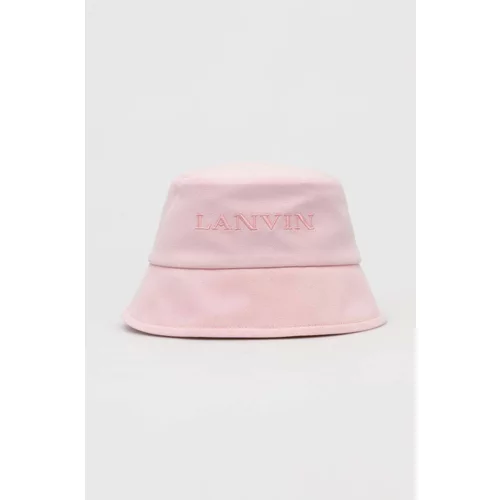 Lanvin Bombažni klobuk roza barva
