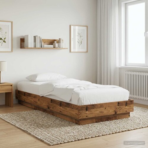  Okvir kreveta za pod Staro drvo 80 x 200 cm Konstruirano drvo Cijene