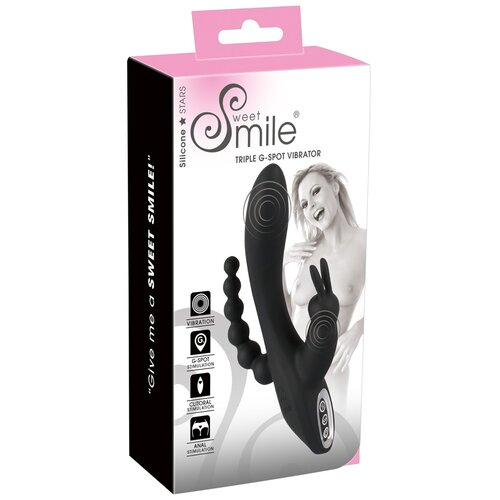 Sweet Smile Triple G-Spot Vibrator Black Cene