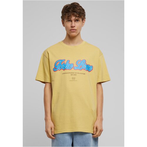 Mister Tee Men&amp;#039;s T-shirt F*ke L*ve Heavy Oversize yellow Slike