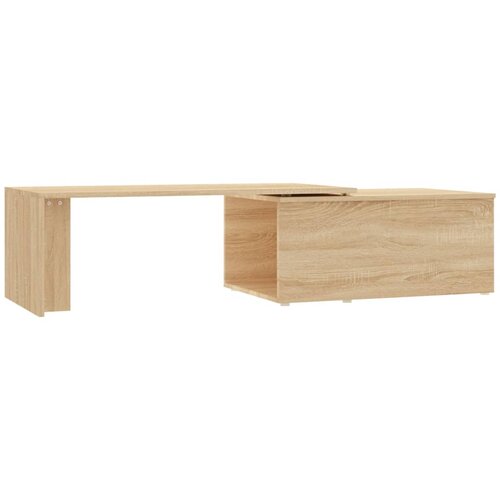Maison Chic Klubska mizica - kavna mizica - Nizka mizica sonoma hrast 150x50x35 cm iverna plo&amp;scaron;ča, (21752640) Slike