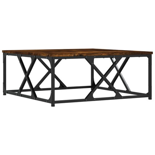Maison Chic Klubska mizica - kavna mizica - Nizka mizica dimljeni hrast 70x70x30 cm inženirski les, (21755348) Slike