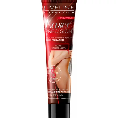 Eveline Cosmetics Laser Precision krema za depilaciju ruku, pazuha i prepona za suhu i osjetljivu kožu 125 ml