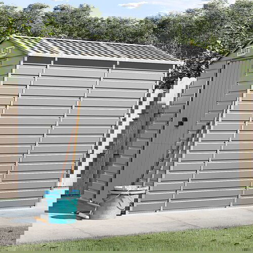 vidaXL Vrtno spremište svjetlosivo 191 x 215 x 198 cm pocinčani čelik Cijene