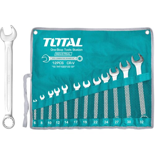 Total 12-delni set kombiniranih ključev 22122, 6/8/10/12/14/17/19/22/24/27/30/32 industrial (THT1022122) Cene