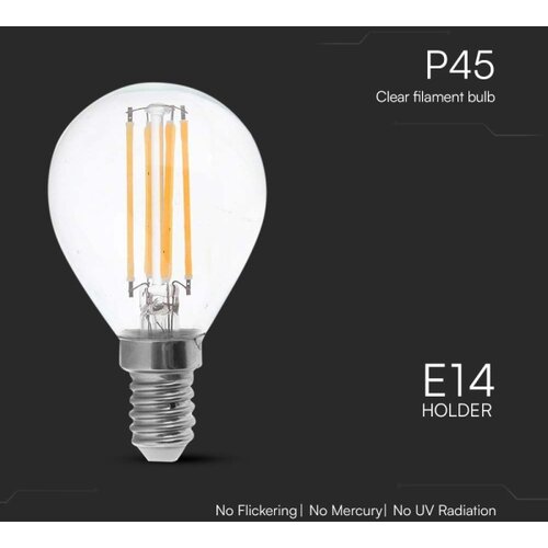  led sijalica filament P45 E14/6W/230V 6500K Slike