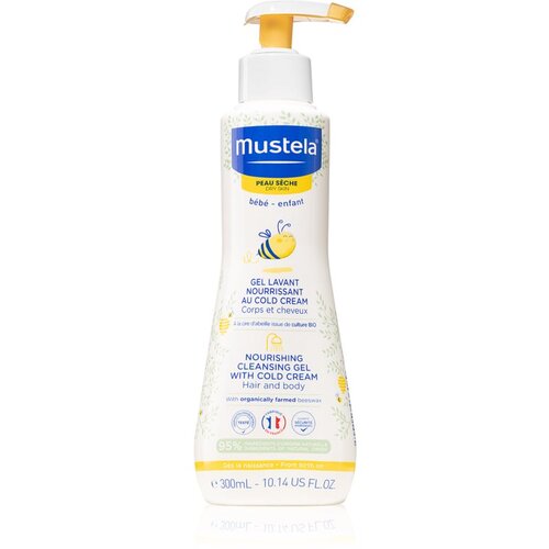 Mustela Bébé Dry Skin hranjivi gel za čišćenje sa zaštitnom kremom za regeneraciju kožne barijere za djecu od rođenja 300 ml Cijene
