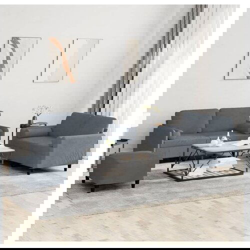 vidaXL 3-dijelni set sofa s jastucima tamnosivi baršunasti Cijene