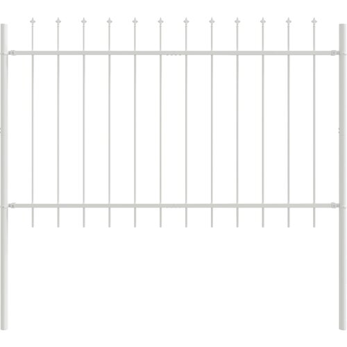 vidaXL Vrtna Ograda Bijela Metal 1,7 m x 1 m Izdržljiva Cene