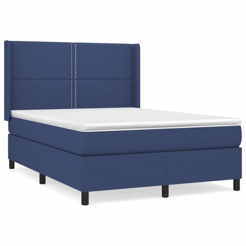 Maison Chic Box spring postelja - Vzmetna postelja z vzmetnico modra 140x200 cm blago SL14728, (21881955) Cene