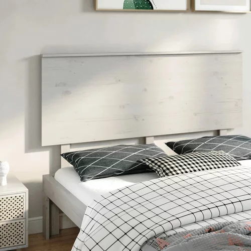  Uzglavlje za krevet bijelo 154x6x82,5 cm od masivne borovine