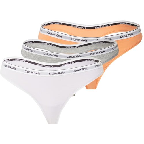 Calvin Klein Tangice siva / oranžna / črna / off-bela Slike