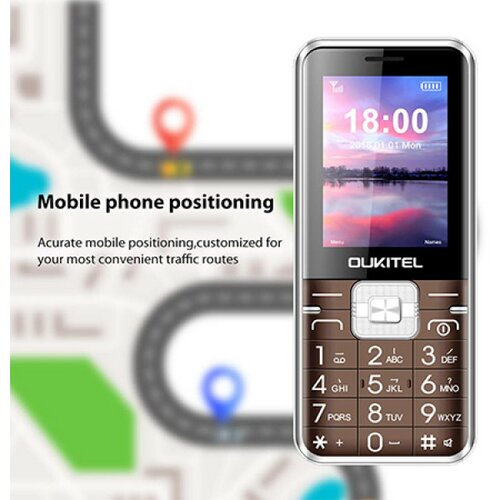 Oukitel 2G GSM Feature mobilni telefon 2.4'' TFT/1700mAh/32MB/DualSIM/Brown Slike