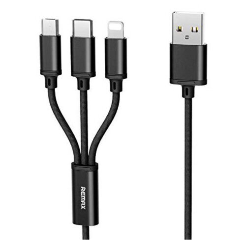 Remax Kabl Gition RC-131 USB 3u1 LightningMicro USBType C crni 1m Cene