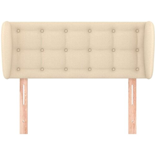  Uzglavlje s u&amp;scaron;ima krem 103x23x78/88 cm od tkanine Slike