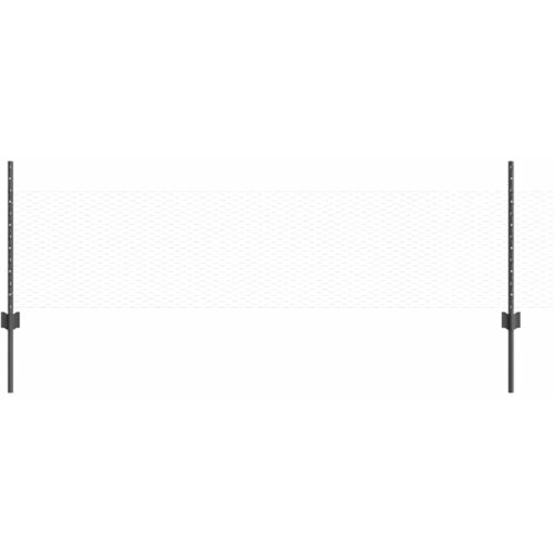 VidaXL Stupovi za ograde 5 kom U-kanal Siva 60 cm Čelik, &amp;Scaron;esterokutna ograda Siva 0,5x10 m Čelik Slike