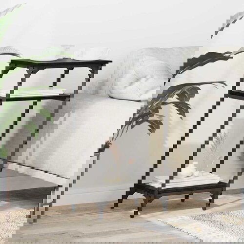 vidaXL Bocni stol Crni hrast 40 x 30 x 75 cm Konstruirano drvo Cene