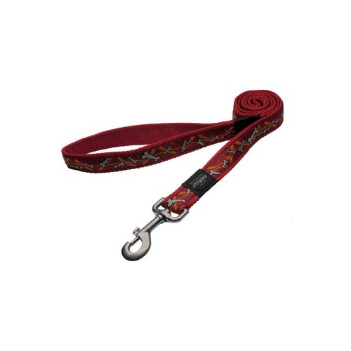 Rogz jellybean klasičan povodac za pse, 1800/11mm, crveni Slike