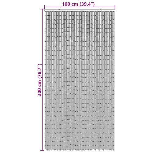  Zavjesa za vrata protiv muha vi&amp;scaron;ebojna 200 x 100 cm Bambus - 100 x 200 cm Flamingo Slike