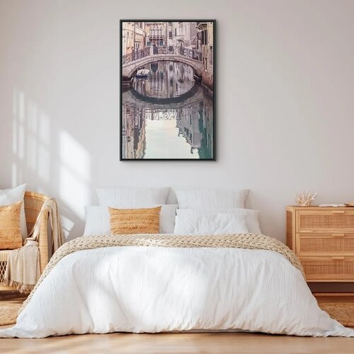  Slika - Noon in Venice (1 Part) Vertical 80x120 U crnom drvenom okviru Slike