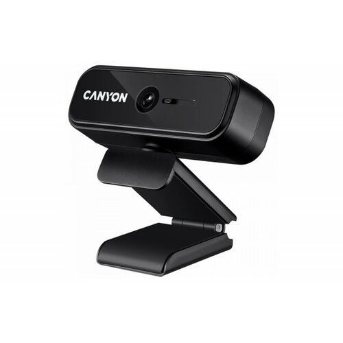Canyon C2 720P HD 1.0Mega fixed focus webcam with USB2.0. connector, 360° rotary view scope, 1.0Mega pixels, built in MIC, Resolution 1280*720(1920*1080 by interpolation), viewing angle 46°, cable length 1.5m, 90*60*55mm, 0.104kg, Black Cene