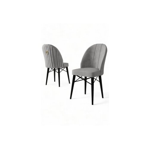 Hanah home set 6 stolica ritim grey black Slike