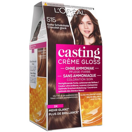 L&amp;acute;Or&amp;eacute;al Paris Barve za lase Casting Cr&amp;egrave;me Gloss Haarfarbe - 515 Chocolat Glac&amp;eacute; Kostanjeva Slike