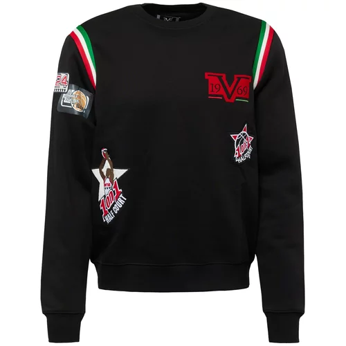 19V69 ITALIA Sweater majica 'Bruno' zelena / crvena / crna / bijela