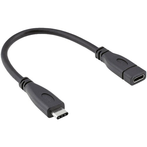 Roline USB kabel USB 3.2 gen. 2 (USB 3.1 gen. 2) USB-C&reg; vtič\, USB-C&reg; vtičnica 0.15 m črna za&scaron;čiten 11.02.9015, (20416250) Cene