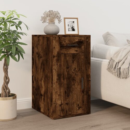 VidaXL Ormarić za radni stol boja hrasta 40x49x75 cm konstruirano drvo Slike