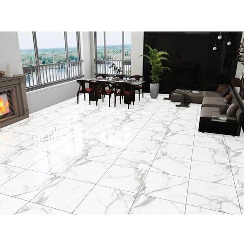 ARTTILE Unutarnje podne pločice Aura Statuario 60x60, 1. klasa, 1,44 m&amp;sup2; Slike