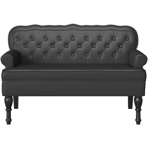  Chesterfield klupa Crna 119 5 x 64 5 x 75 cm Lažna koža Slike