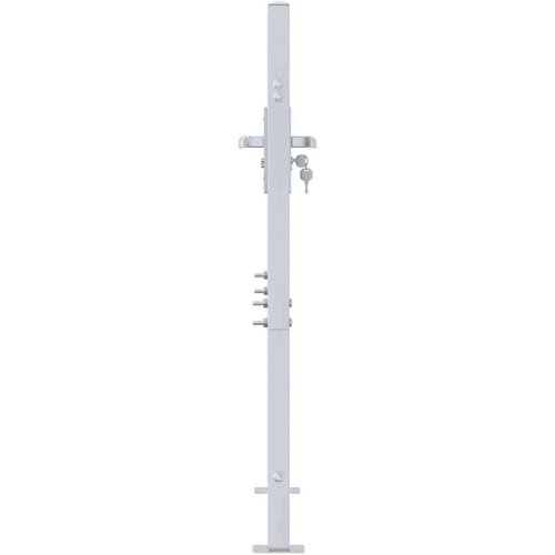  Dvori&amp;scaron;na vrata - Vrtna vrata Srebrno 96 x 100 cm Nehrđajući čelik Slike