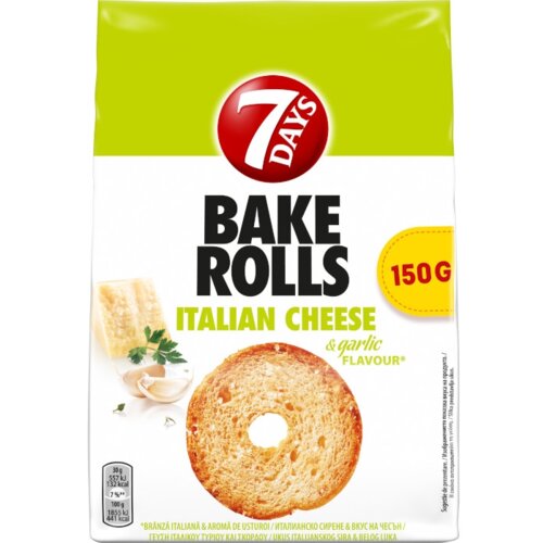 BAKE ROLLS HLEB ITALIAN CHEESE&GARLIC 150G Cene