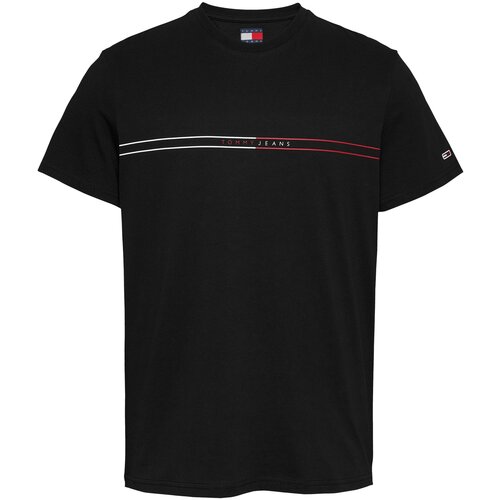 Tommy Jeans Majica rdeča / črna / bela Slike