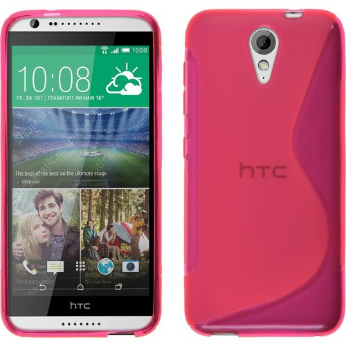  Gumijasti / gel etui S-Line za HTC Desire 620 / 620G - roza Slike