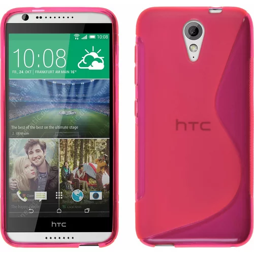  Gumijasti / gel etui S-Line za HTC Desire 620 / 620G - roza