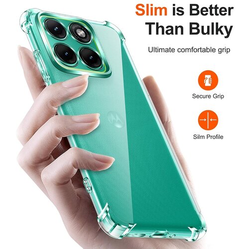 Techsuit Shockproof Clear Silicone prozirna maskica otporna na udarce za Motorola Edge 70 Fusion Slike