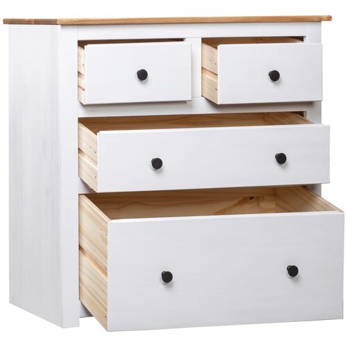 Maison Chic Komoda - Predalnik bela 80x40x83 cm borovina Panama Range, (21720514) Cene